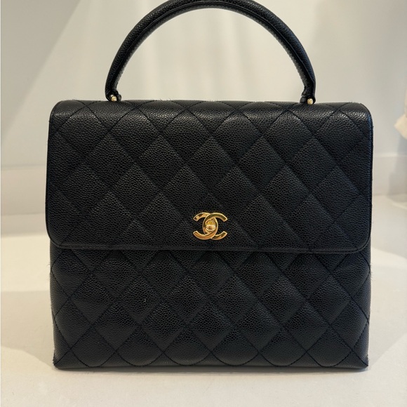 Chanel Black Quilted Satchel with Gold Hardware - Picture 2 of 5